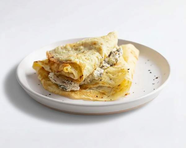 Яичный блин с грибной начинкой