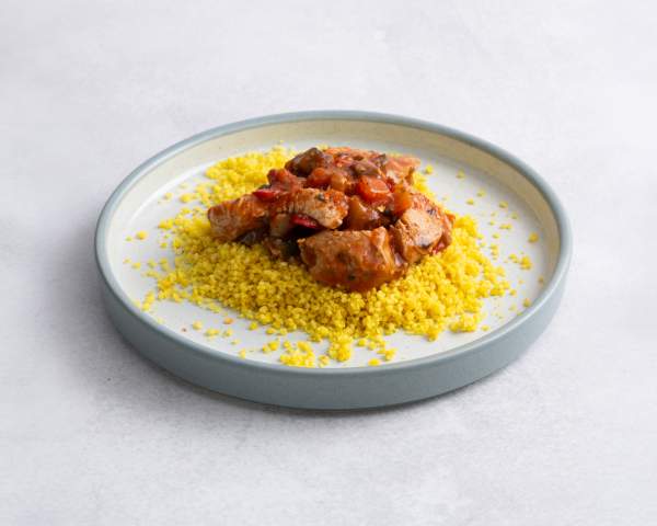 Рагу из овощей, курицы и кус кус
