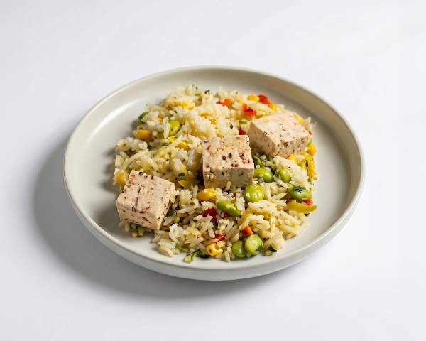 Сингапурский рис с овощами и тофу