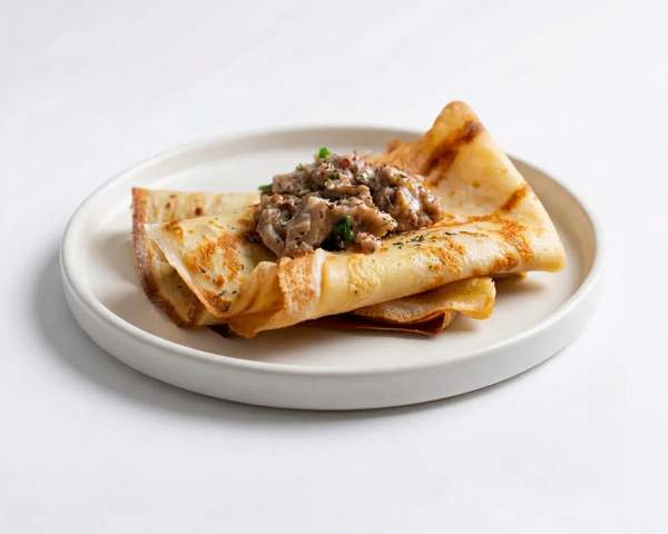 Блинчики с мясом и яйцом