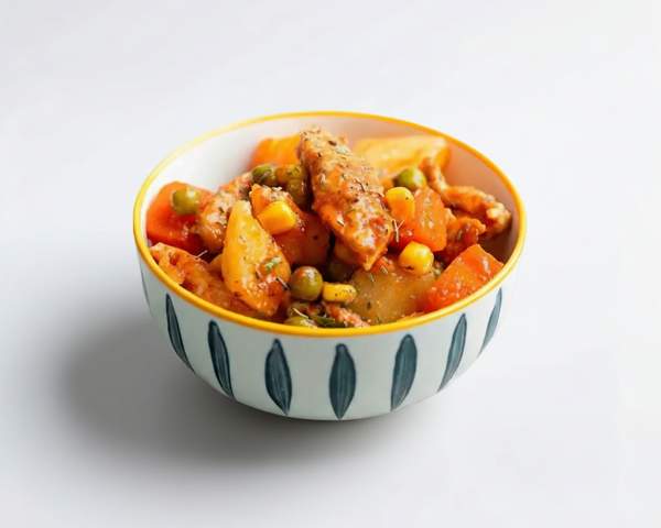 Жаркое с куриной грудкой и бобовыми