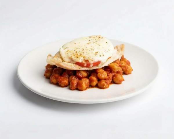 Куриная отбивная с кабачками и моцареллой