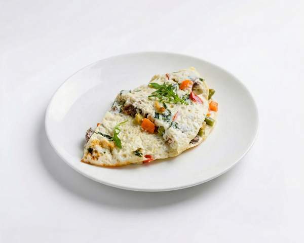 Омлет с говядиной и овощами