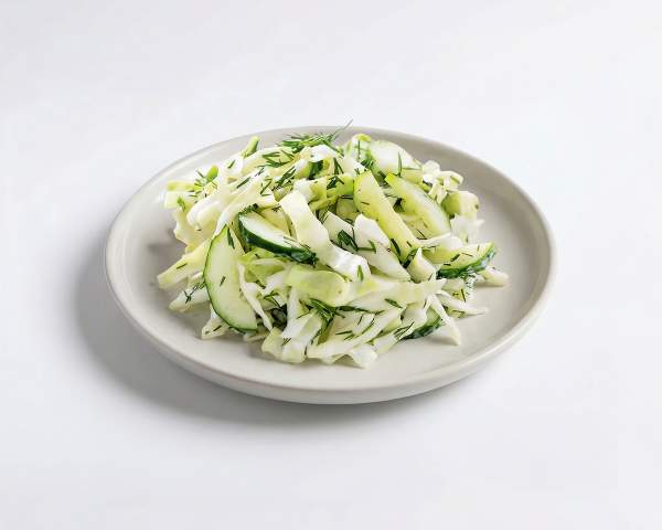 Салат из капусты с огурцом и укропом
