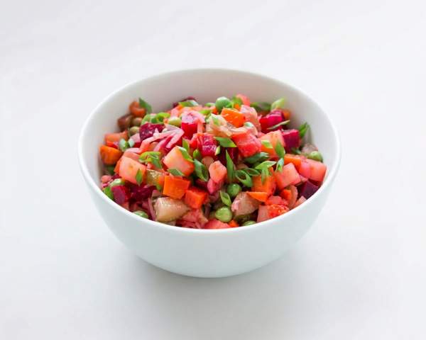 Винегрет с маринованной капустой