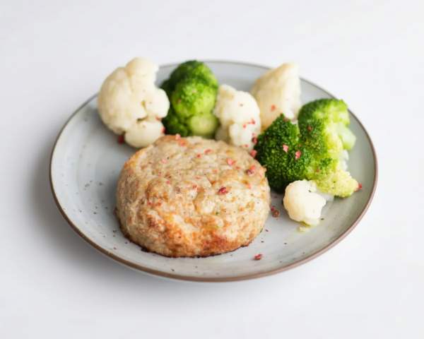Куриные оладьи с овощами на пару